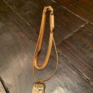 Bloomingdales gold layered necklace